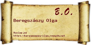 Beregszászy Olga névjegykártya
