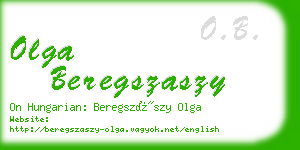 olga beregszaszy business card